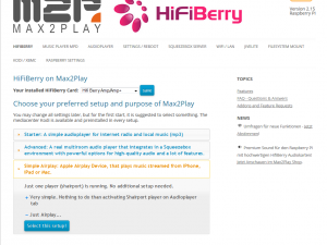 Max2Play HiFiBerry Image