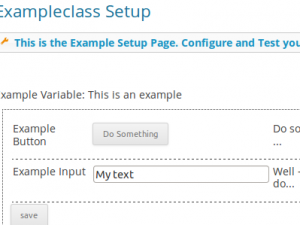 Plugin Example Class Setup