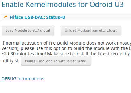 Plugin ODROID U3-Kernelmodule