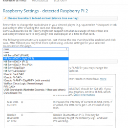 raspi settings dac light