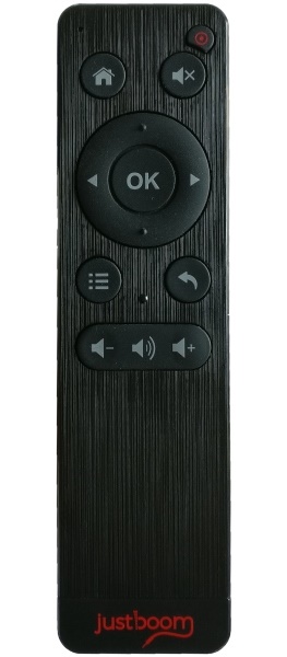 The JustBoom IR Remote in black.