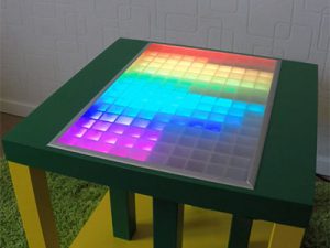 LED-Table with Touch-Control and Apps like Spectrum-Analyzer, Tetris, Snake and Squeezebox Integration